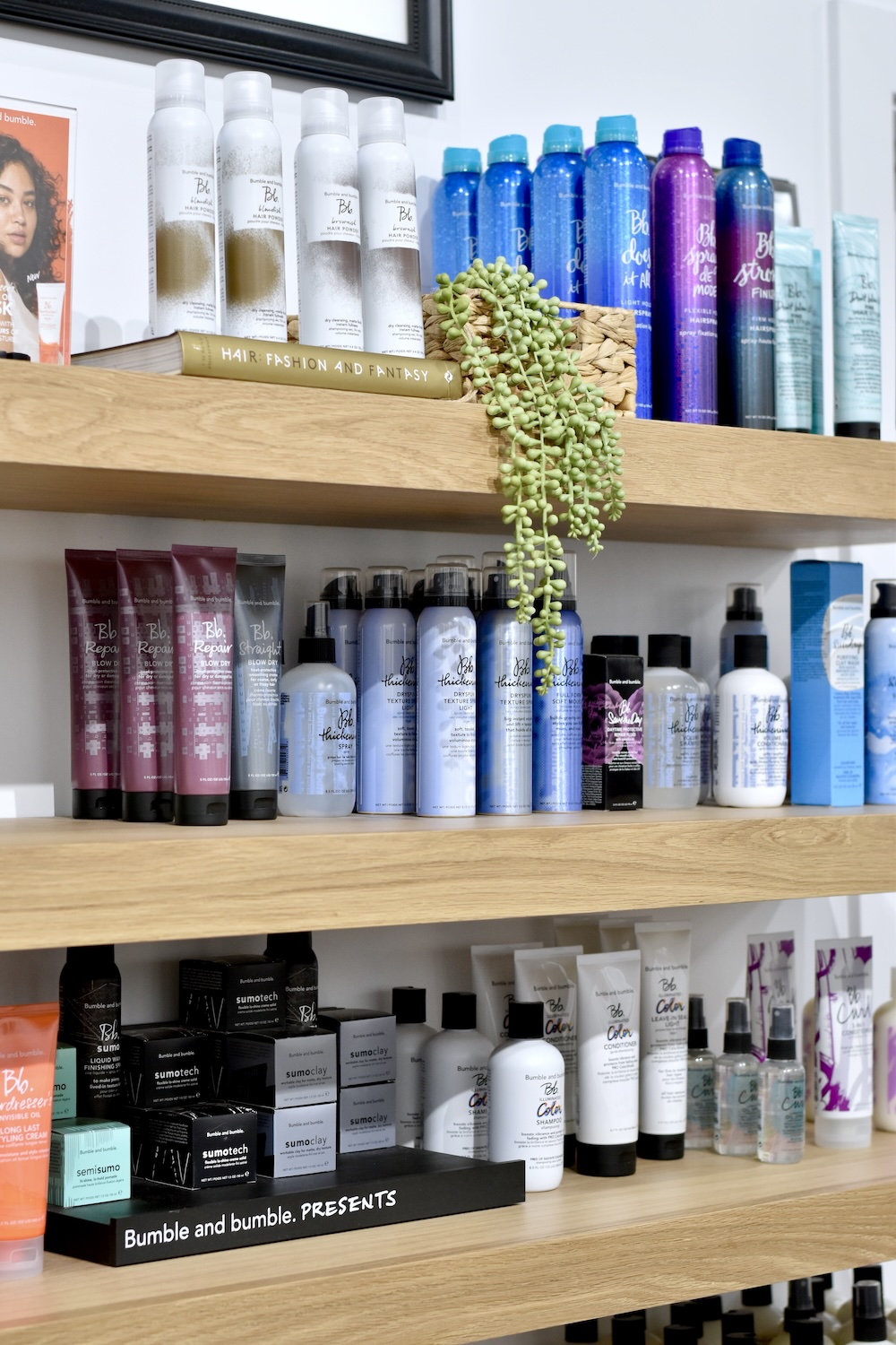 Salon 154 Bumble and Bumble products display